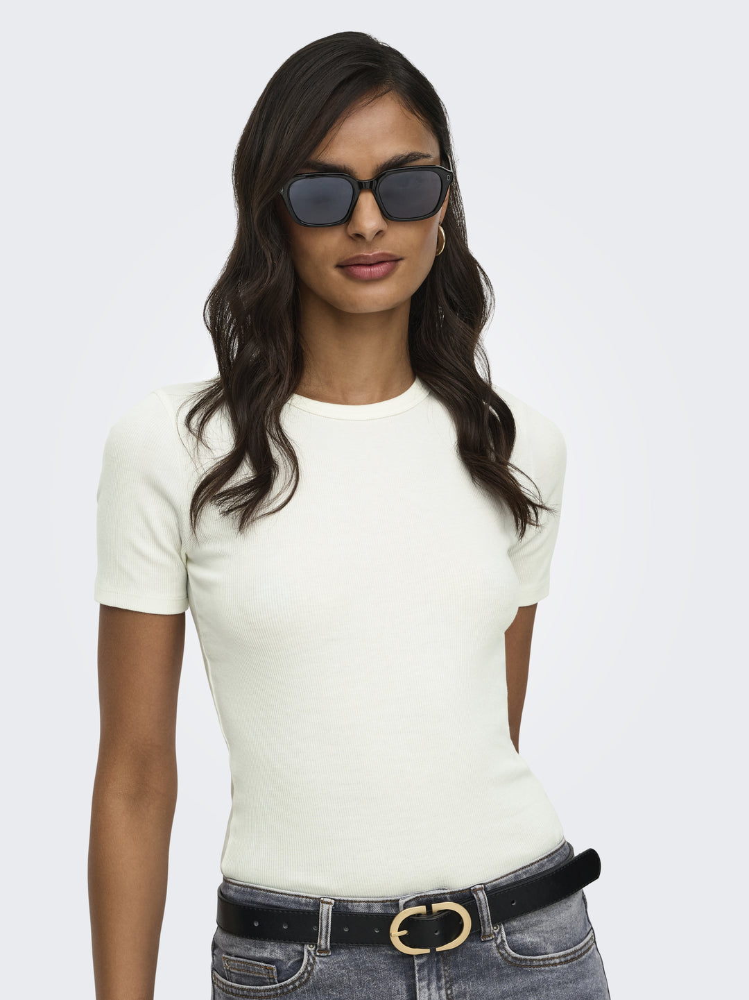 JDYLUCKY S/S O NECK TOP JRS NOOS, Cloud Dancer 177922 Bild 7