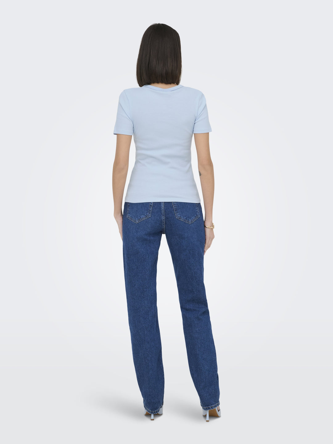JDYLUCKY S/S O NECK TOP JRS NOOS, Cashmere Blue 193179 Bild 5