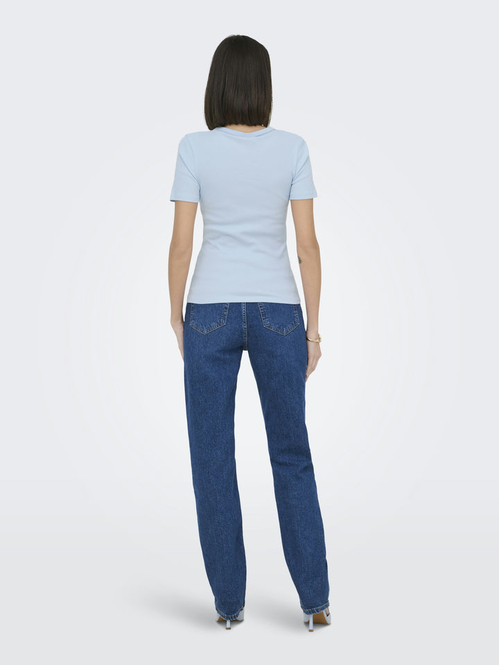 JDYLUCKY S/S O NECK TOP JRS NOOS, Cashmere Blue 193179 Bild 5