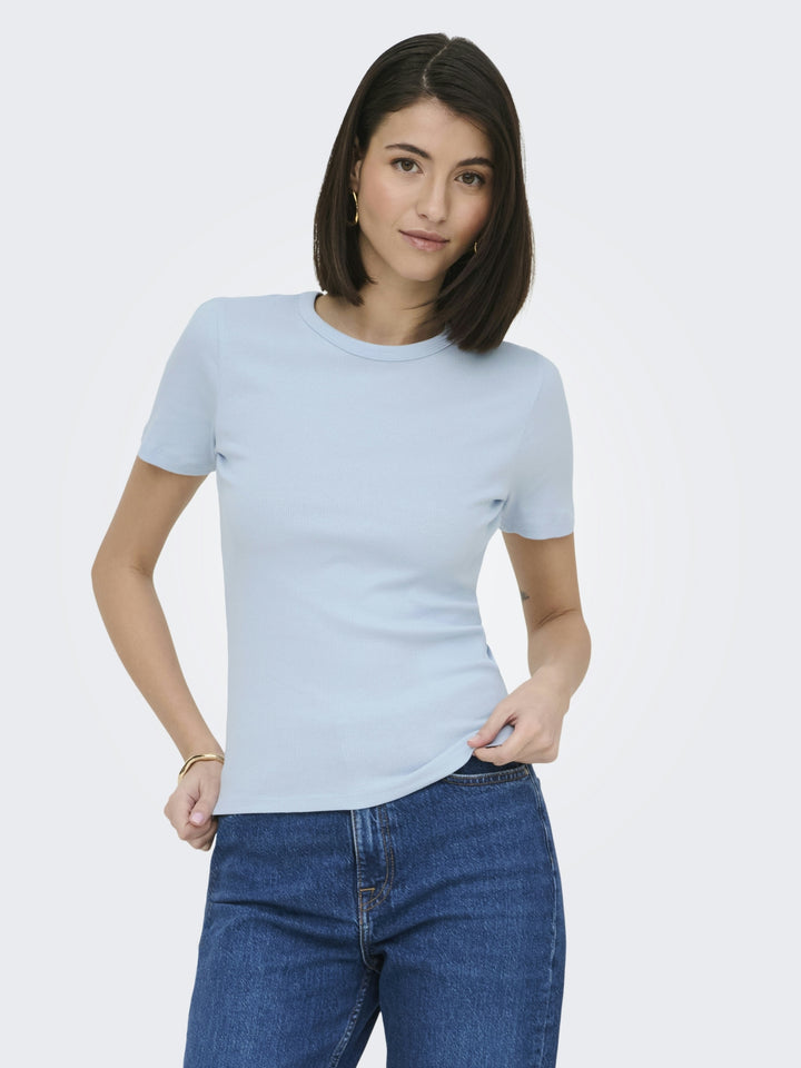 JDYLUCKY S/S O NECK TOP JRS NOOS, Cashmere Blue 193179 Bild 7