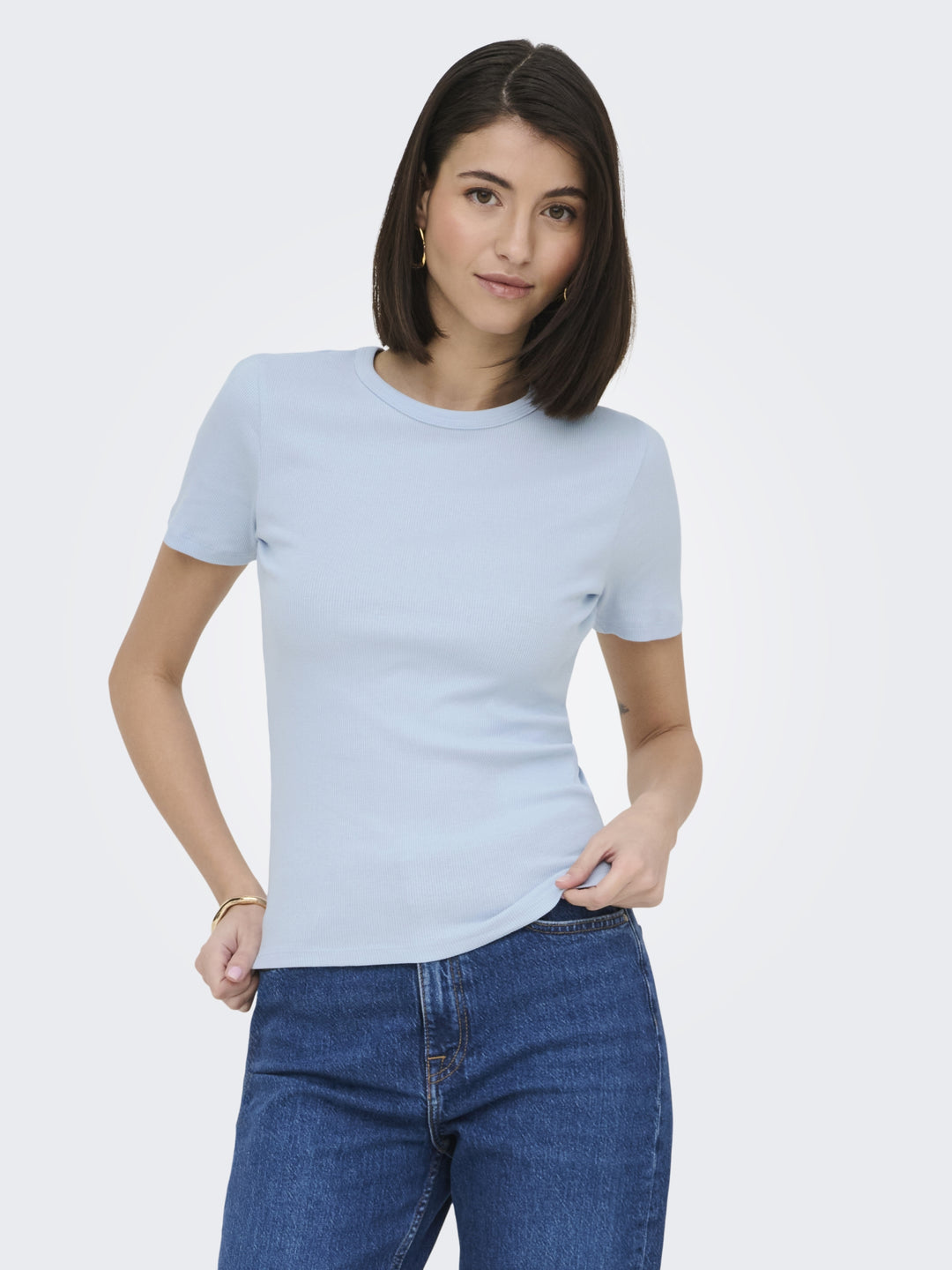 JDYLUCKY S/S O NECK TOP JRS NOOS, Cashmere Blue 193179 Bild 7