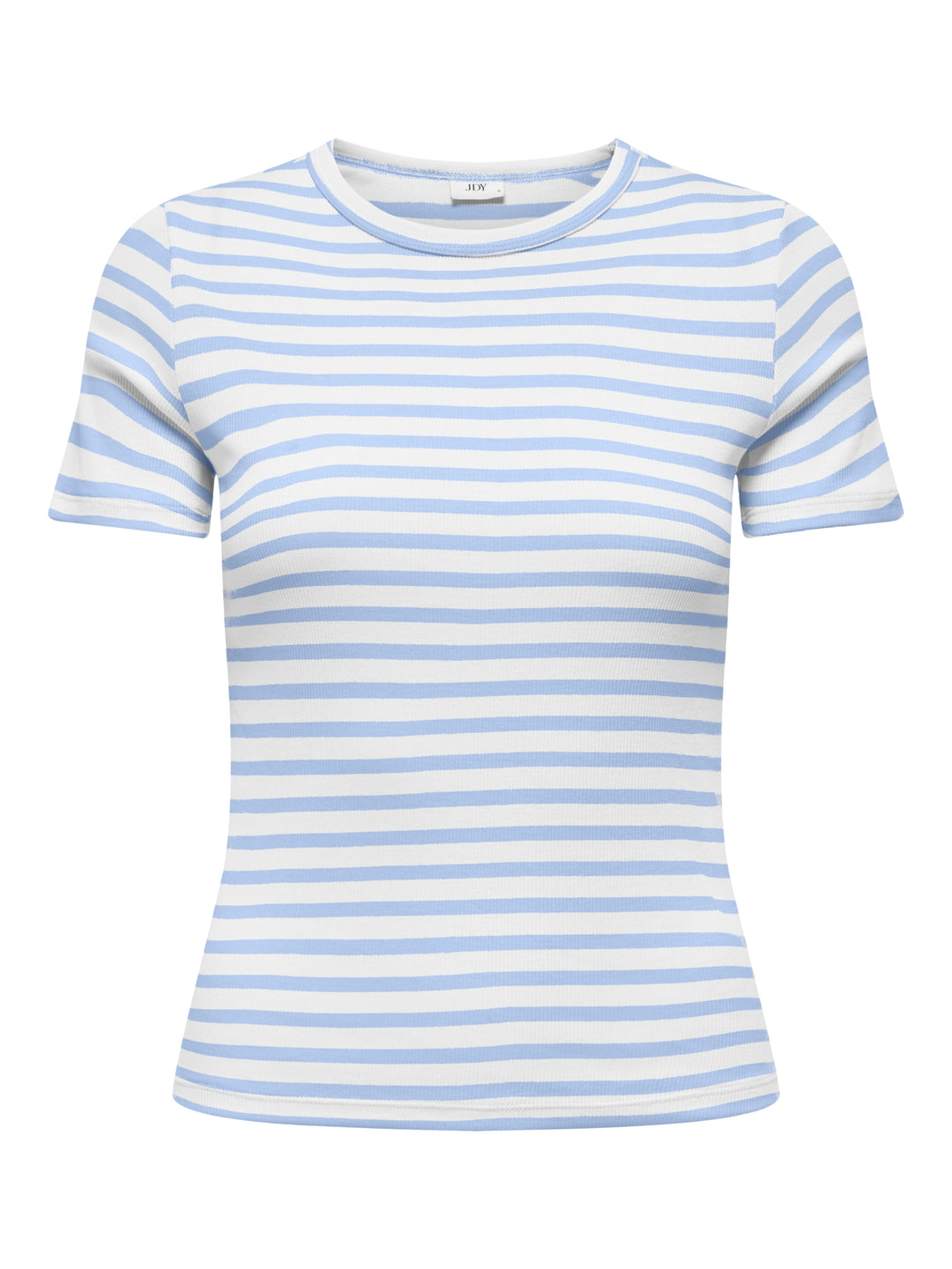 JDYLUCKY SS O NECK STRIPE TOP JRS D, Cloud Dancer/POWDER BLUE 177922002 Bild 1