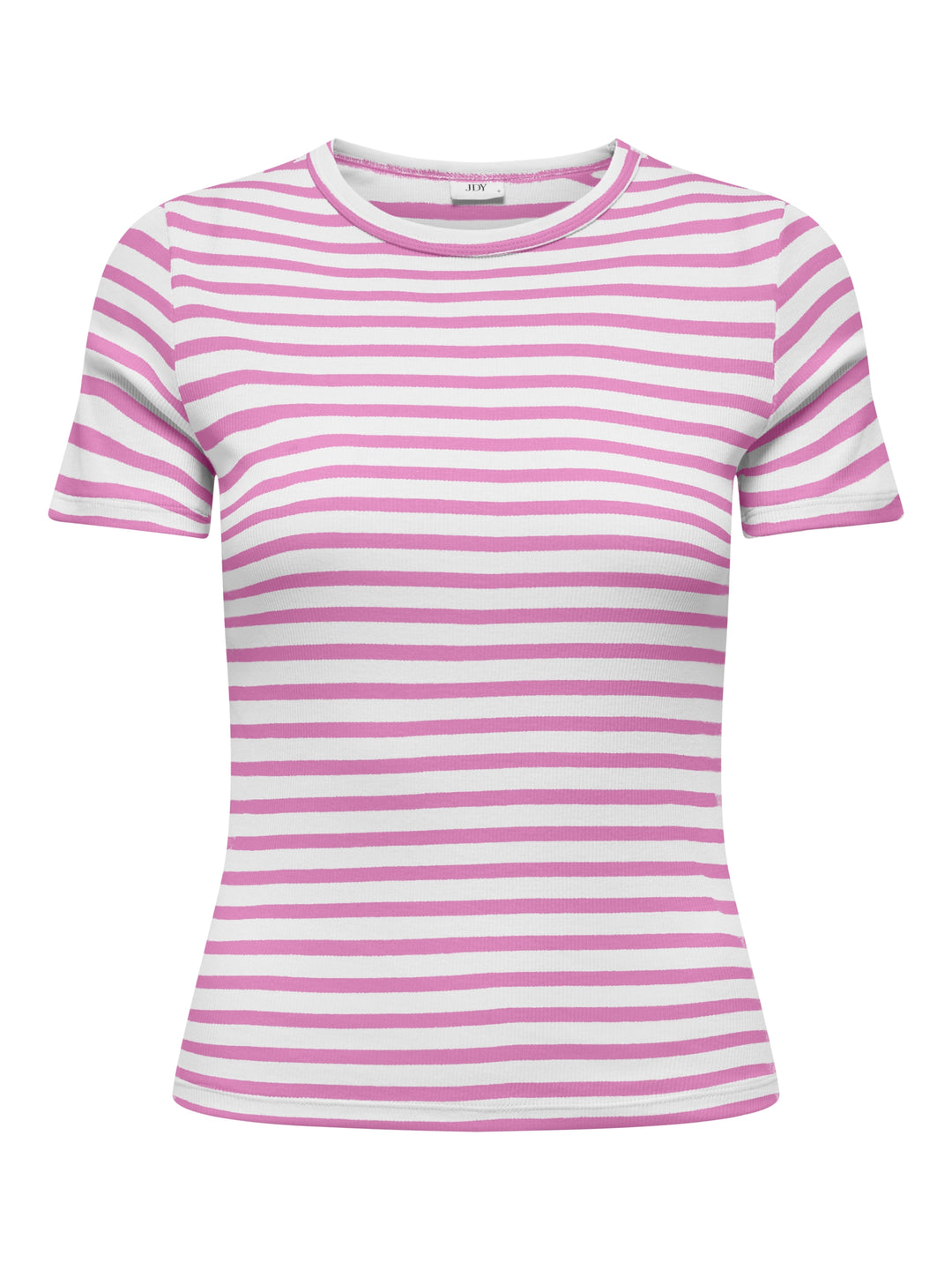 JDYLUCKY SS O NECK STRIPE TOP JRS D, Cloud Dancer/WILD ORCHID 177922003 Bild 1