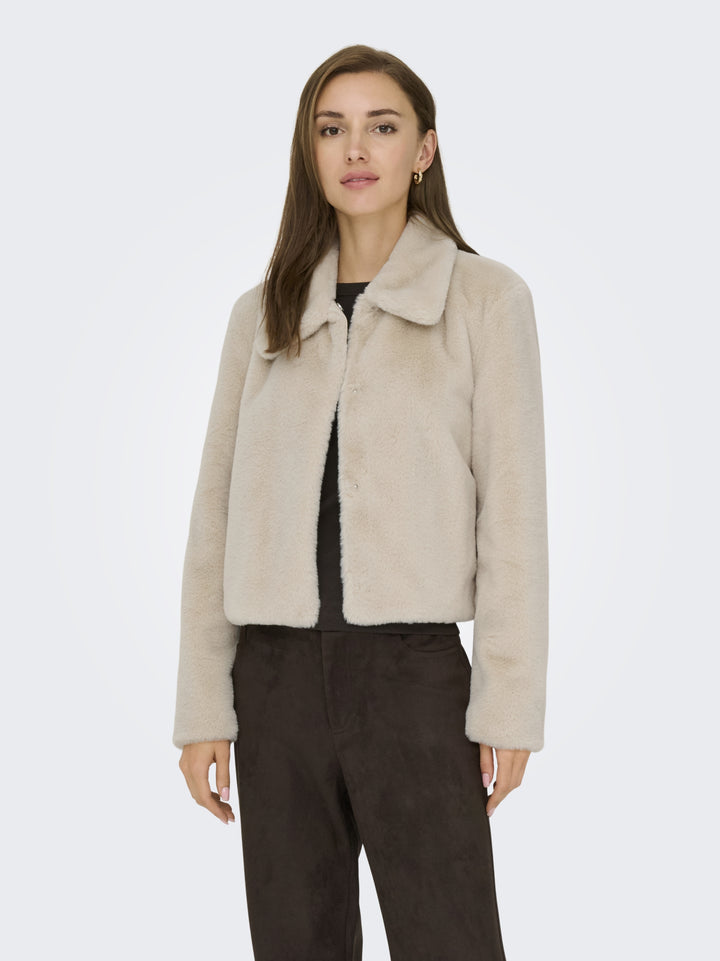 JDYMACY LIFE FAUX FUR JACKET OTW NO, Moonbeam 201511 Bild 3