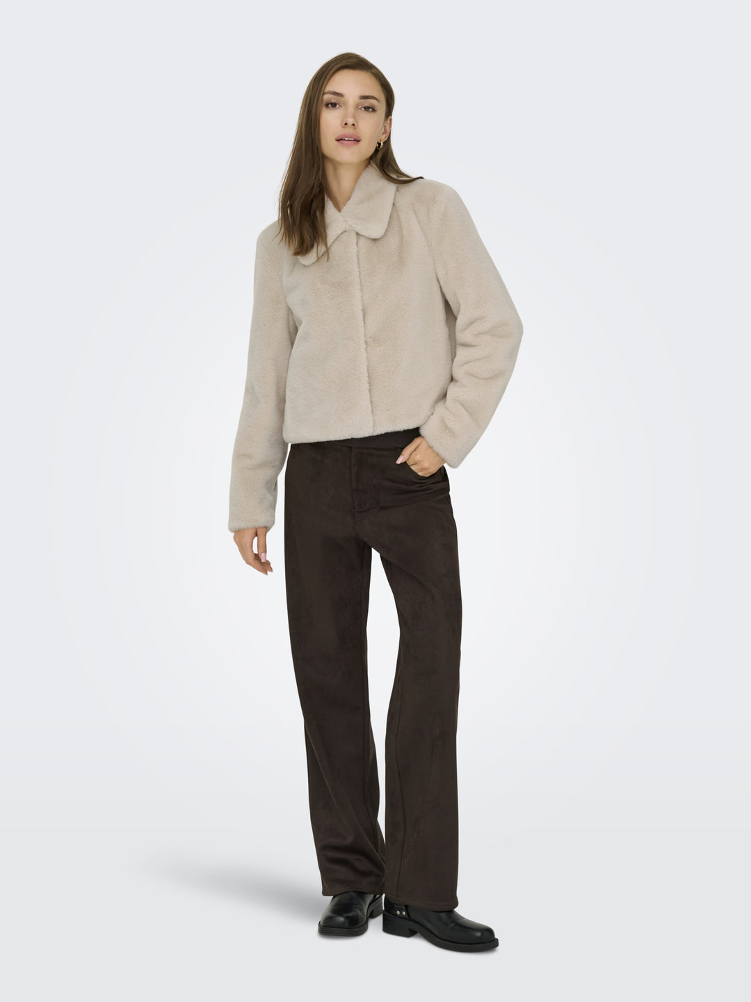 JDYMACY LIFE FAUX FUR JACKET OTW NO, Moonbeam 201511 Bild 5