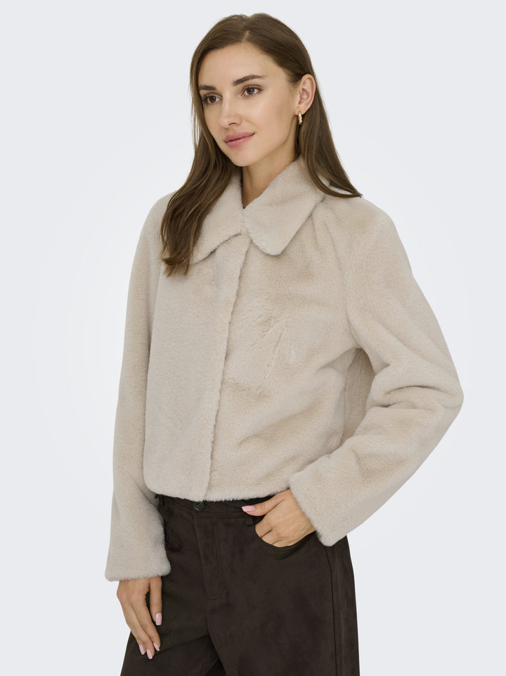 JDYMACY LIFE FAUX FUR JACKET OTW NO, Moonbeam 201511 Bild 6
