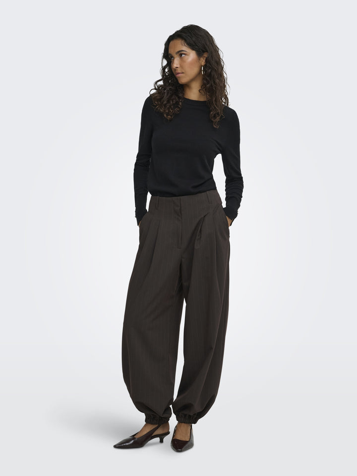 JDYMADELINE HW BALLOON PANT PNT, Chocolate Torte/TOBACCO PIN STRIPE 244915001 Bild 5