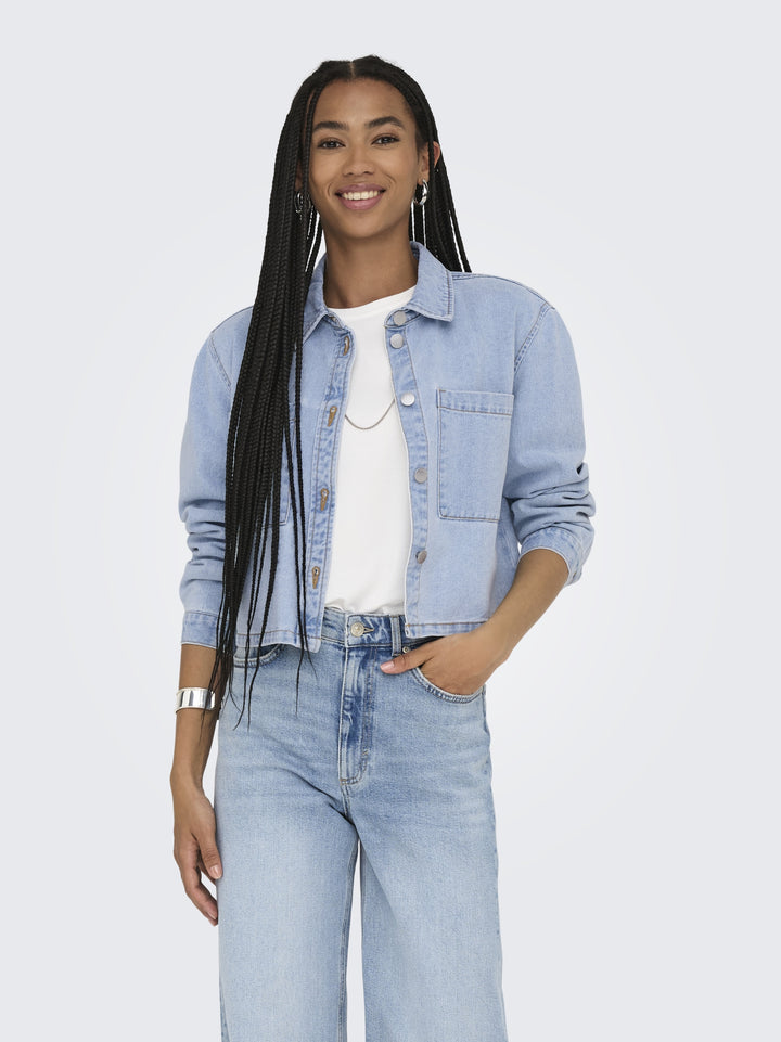 JDYMARLY L/S BOXY SHACKET  DNM NOOS, Light Blue Denim 177934 Bild 3