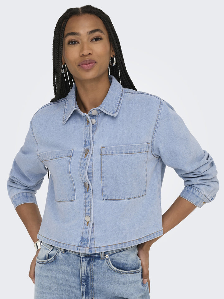JDYMARLY L/S BOXY SHACKET  DNM NOOS, Light Blue Denim 177934 Bild 4