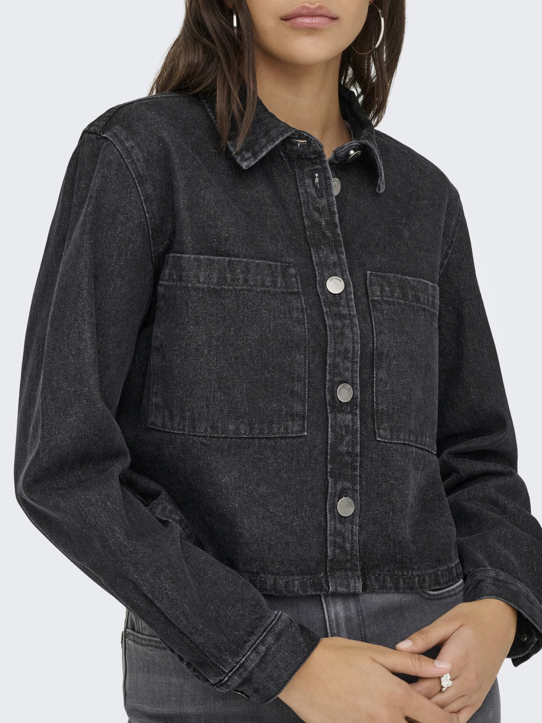 JDYMARLY L/S BOXY SHACKET  DNM NOOS, Black Denim 179674 Bild 4