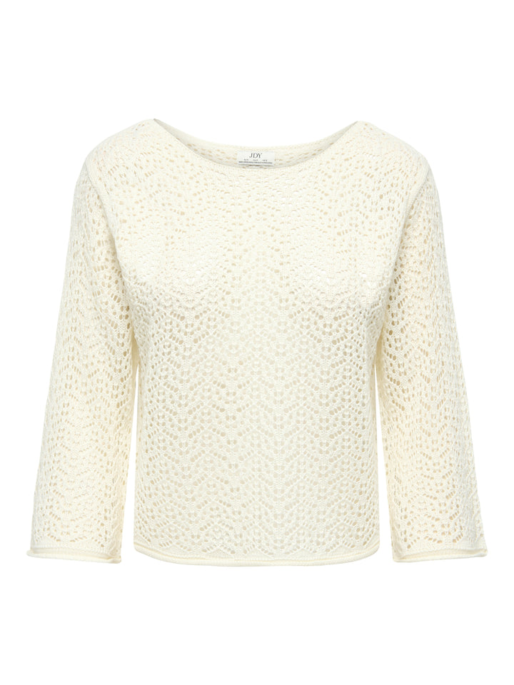 JDYMIKA 3/4 BOAT NECK PULLOVER KNT, Eggnog 180551 Bild 1
