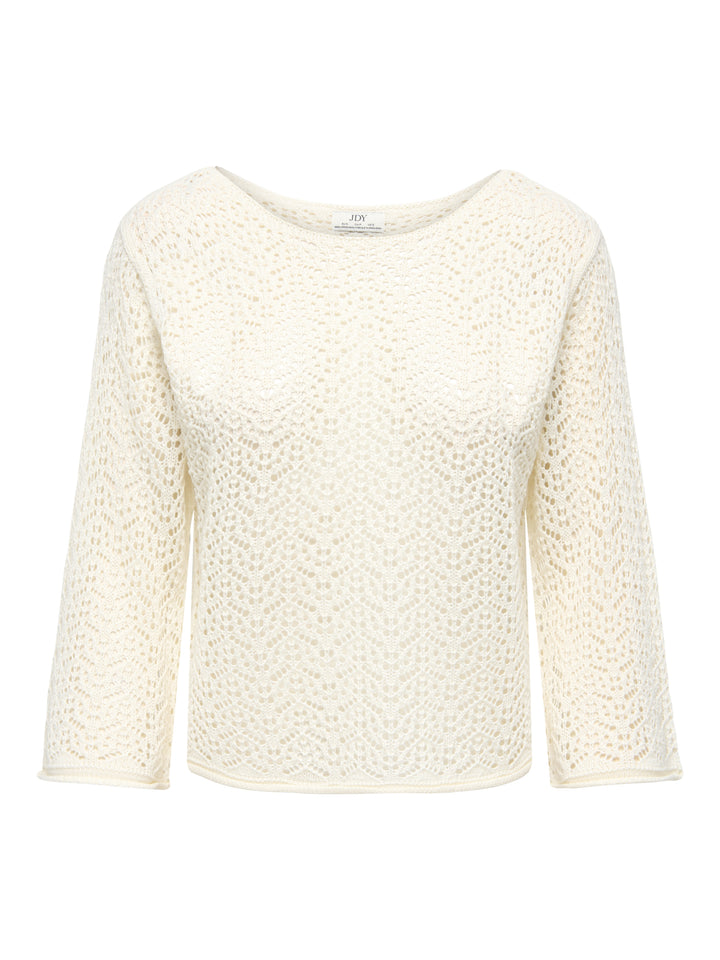 JDYMIKA 3/4 BOAT NECK PULLOVER KNT, Eggnog 180551 Bild 1