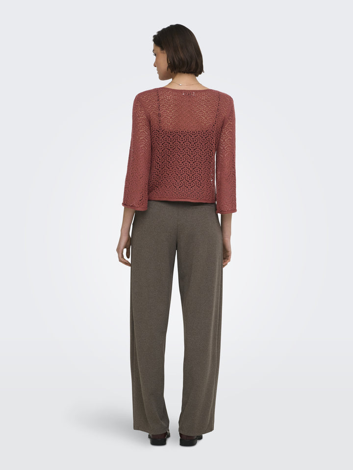 JDYMIKA 3/4 BOAT NECK PULLOVER KNT, Smoked Paprika 237196 Bild 5