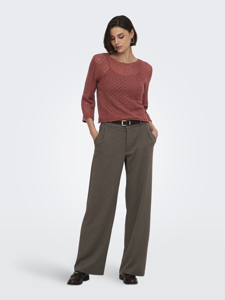 JDYMIKA 3/4 BOAT NECK PULLOVER KNT, Smoked Paprika 237196 Bild 7