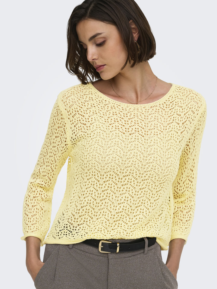 JDYMIKA 3/4 BOAT NECK PULLOVER KNT, Double Cream 288015 Bild 3