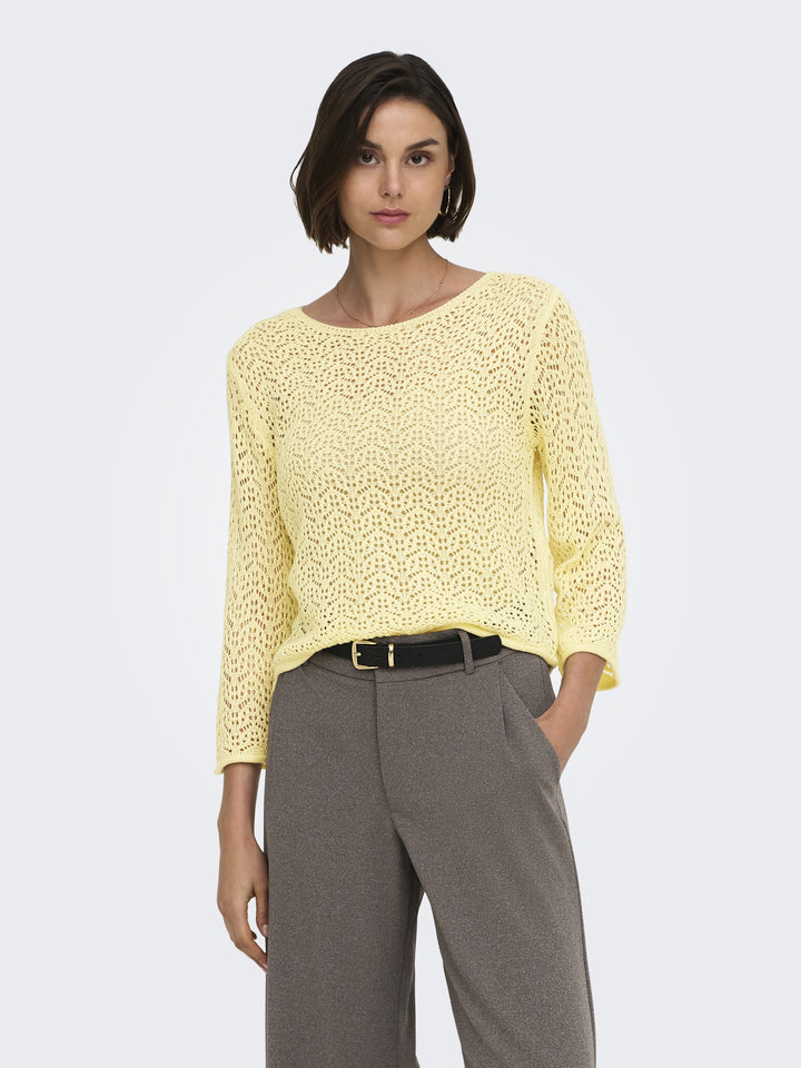JDYMIKA 3/4 BOAT NECK PULLOVER KNT, Double Cream 288015 Bild 4