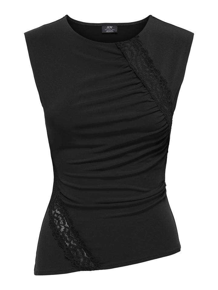 JDYMISTY S/L LACE DETAIL TOP JRS, Black 177911 Bild 1