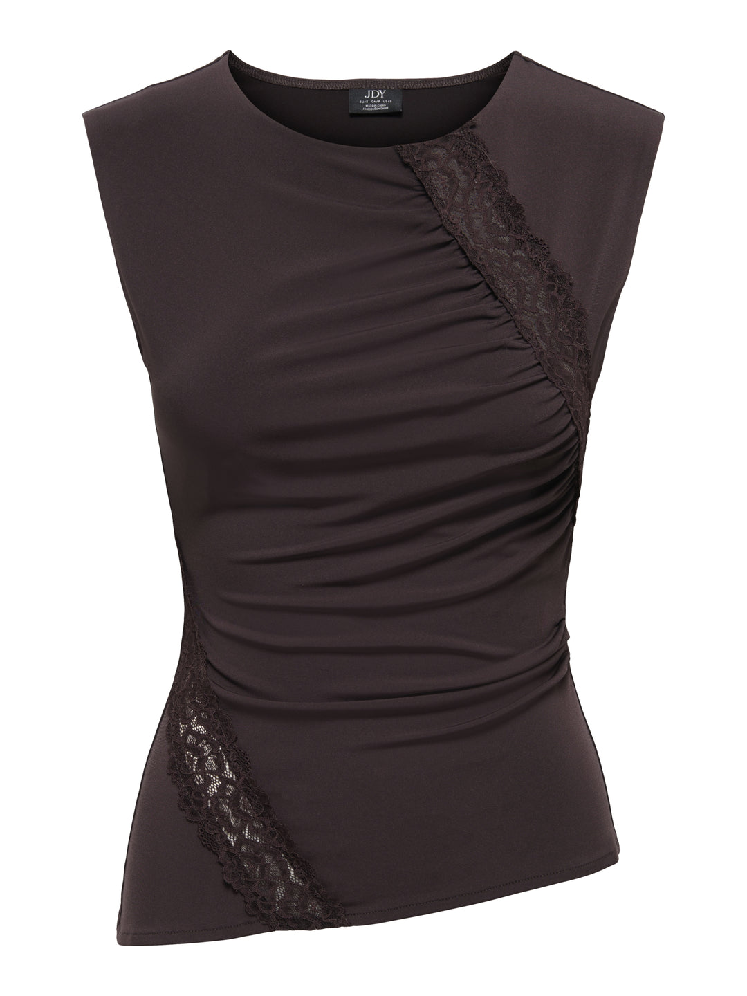 JDYMISTY S/L LACE DETAIL TOP JRS, Chocolate Plum 238815 Bild 1