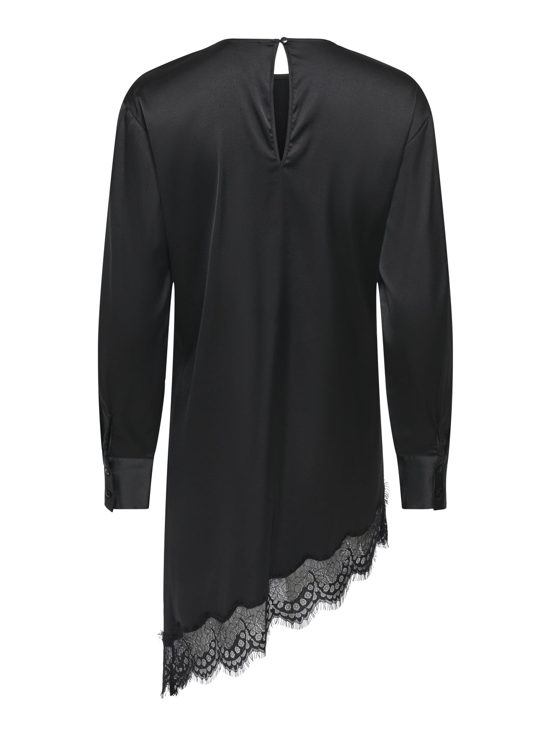 JDYNADDY L/S ASYM LONG TOP WVN, Black/BLACK LACE 177911001 Bild 3