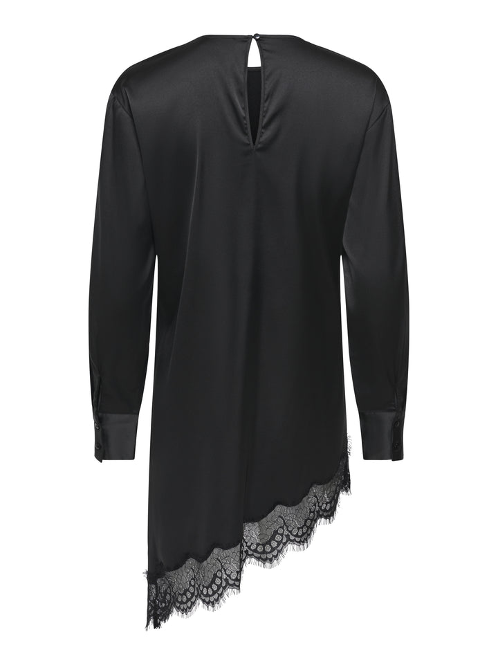 JDYNADDY L/S ASYM LONG TOP WVN, Black/BLACK LACE 177911001 Bild 3