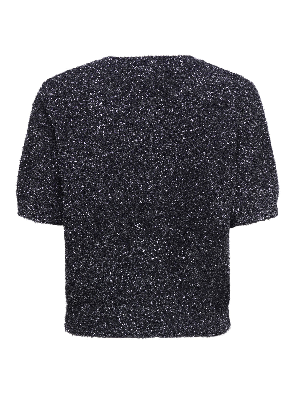 JDYNADINE S/S GLITTER CARDIGAN KNT, Black/W. SILVER LUREX 177911001 Bild 2
