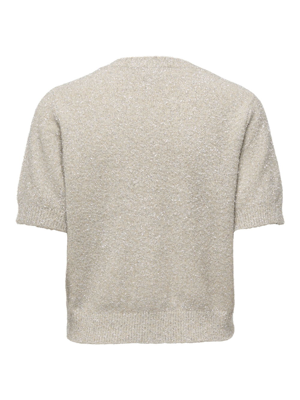 JDYNADINE S/S GLITTER CARDIGAN KNT, Beige/W. SILVER LUREX 180069001 Bild 2