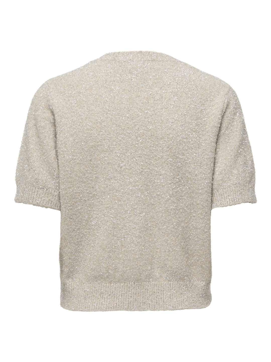 JDYNADINE S/S GLITTER CARDIGAN KNT, Beige/W. SILVER LUREX 180069001 Bild 2