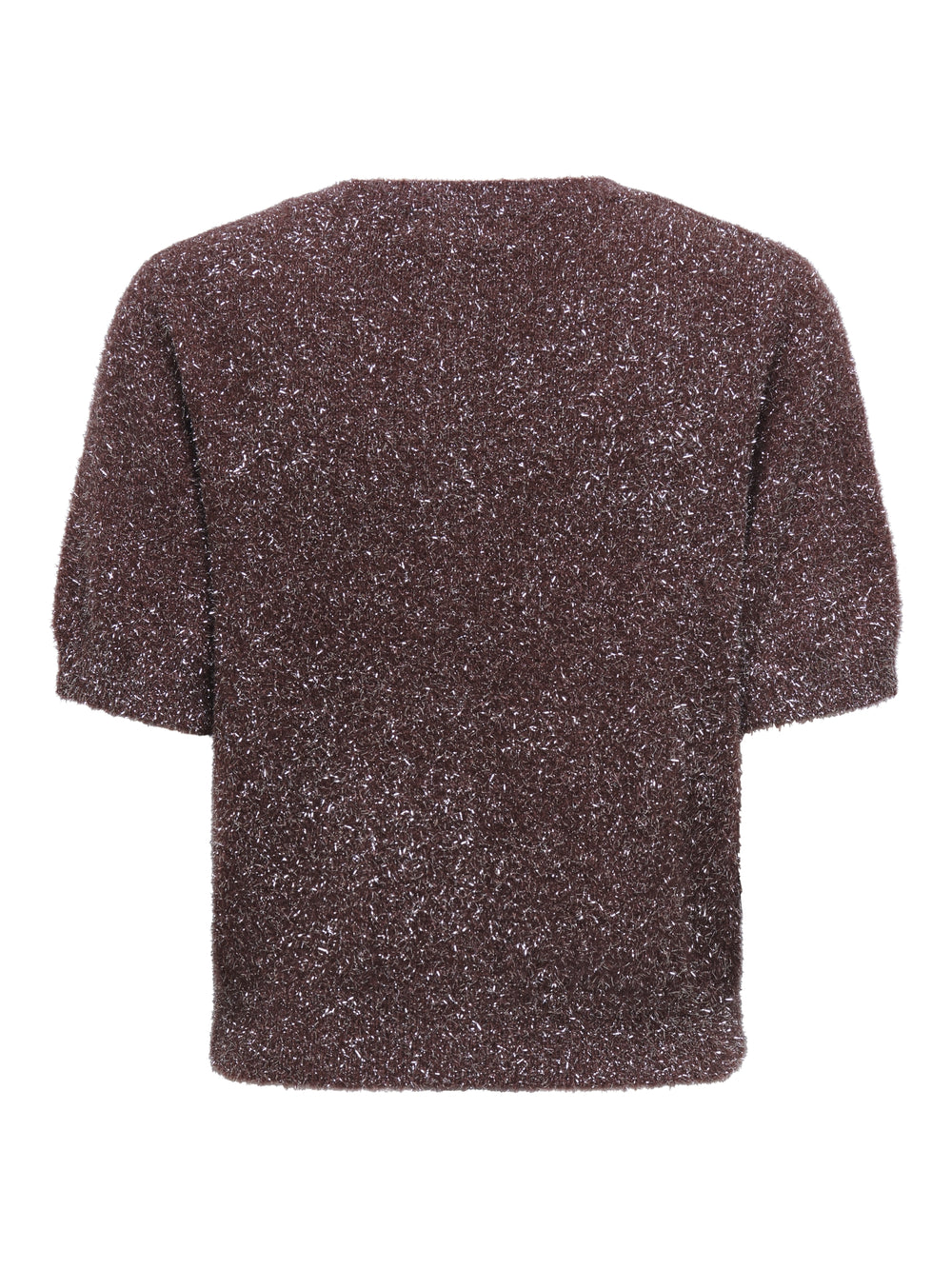 JDYNADINE S/S GLITTER CARDIGAN KNT, Rum Raisin/W. SILVER LUREX 199749001 Bild 2
