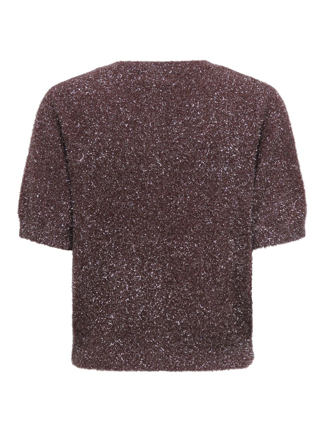 JDYNADINE S/S GLITTER CARDIGAN KNT, Rum Raisin/W. SILVER LUREX 199749001 Bild 2