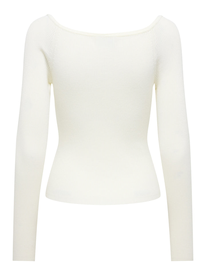 JDYNANNA L/S V-NECK PULLOVER KNT, Cloud Dancer 177922 Bild 2