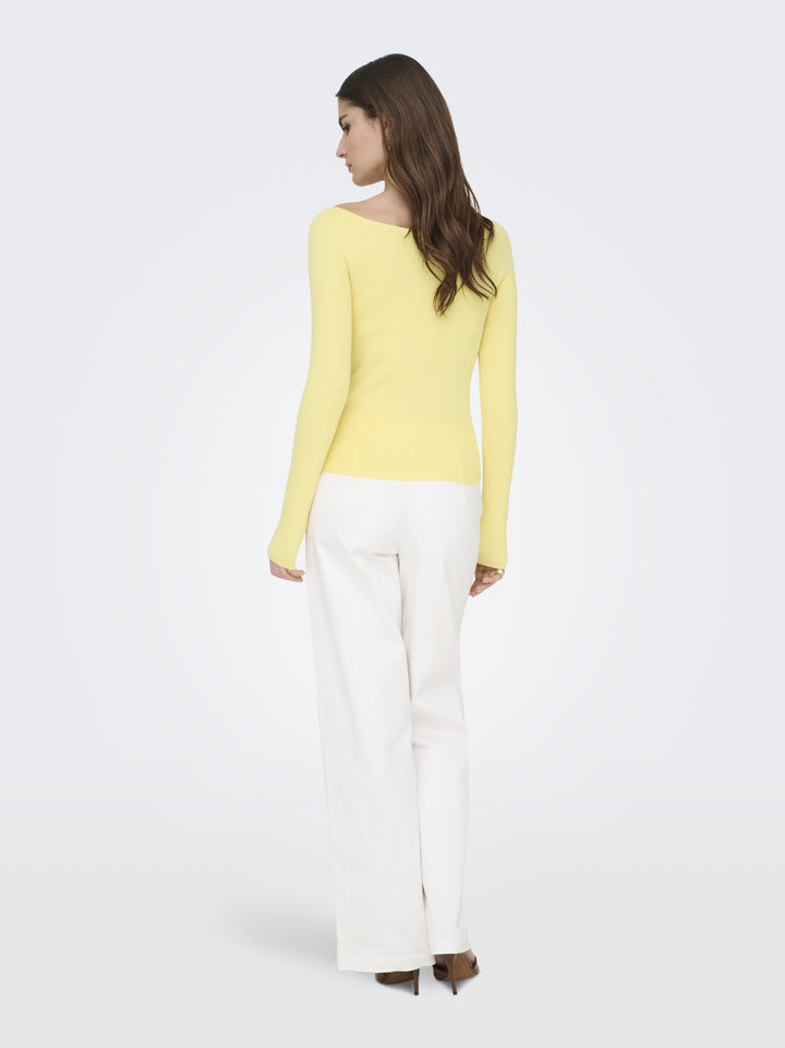JDYNANNA L/S V-NECK PULLOVER KNT, Double Cream 288015 Bild 7