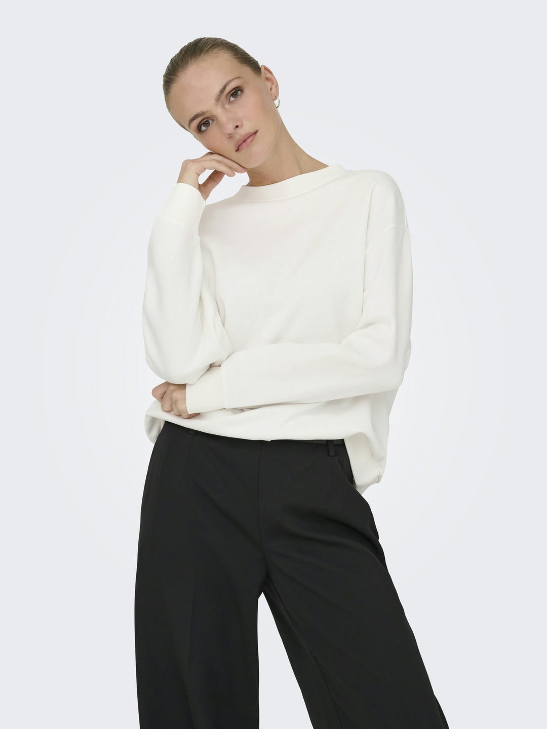 JDYNANNA LIFE L/S TEXT SWEAT JRS DI, Cloud Dancer/LOVE 177922001 Bild 3