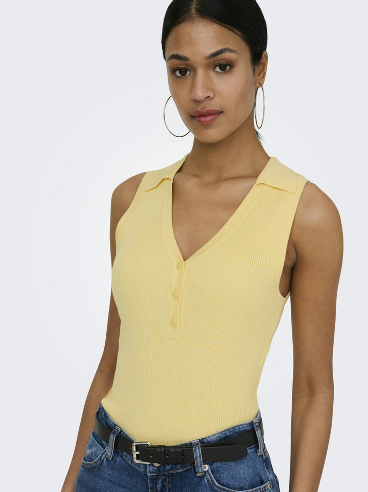 JDYNANNA S/L COLLAR TOP KNT, Double Cream 288015 Bild 3