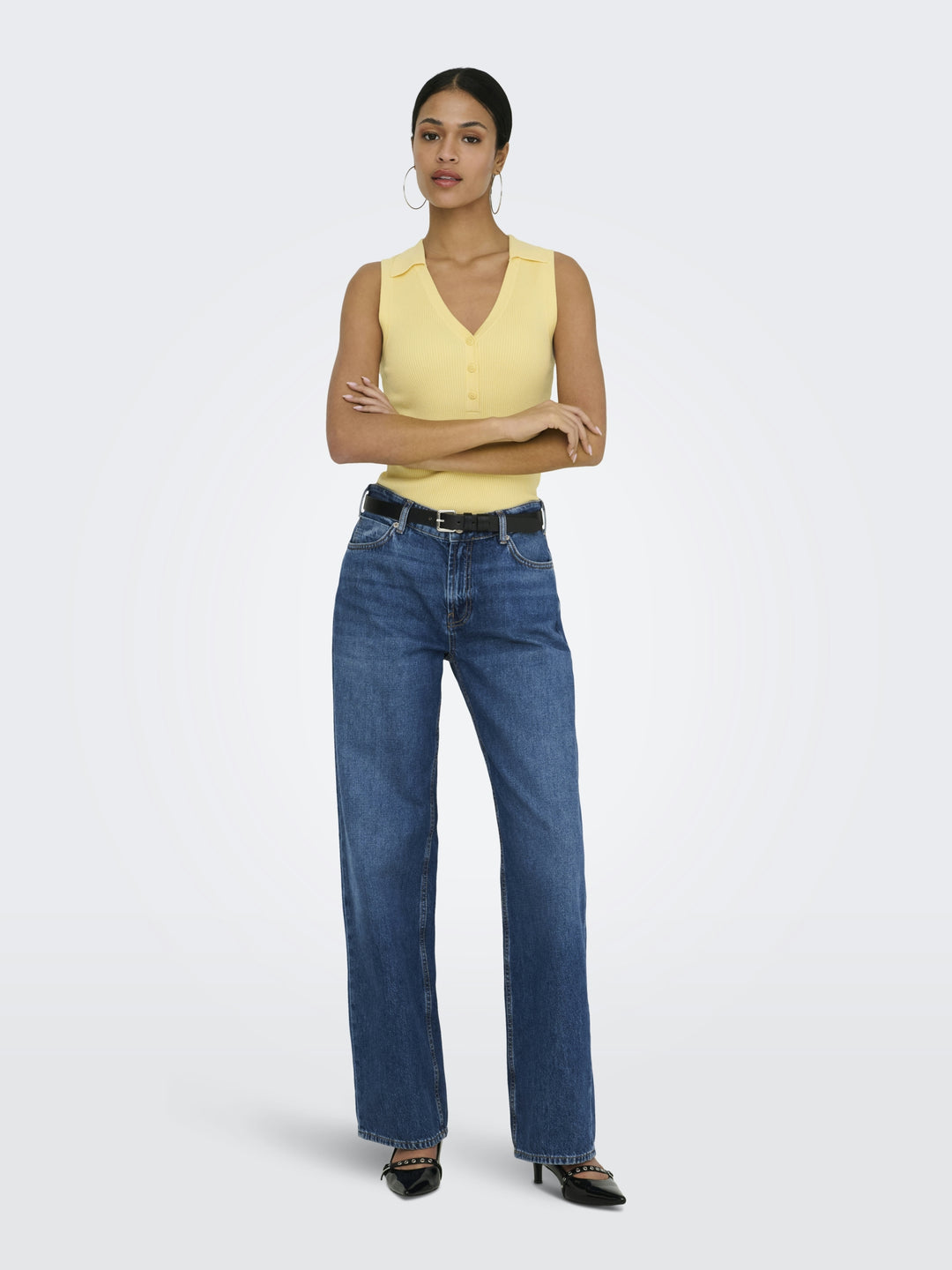 JDYNANNA S/L COLLAR TOP KNT, Double Cream 288015 Bild 6