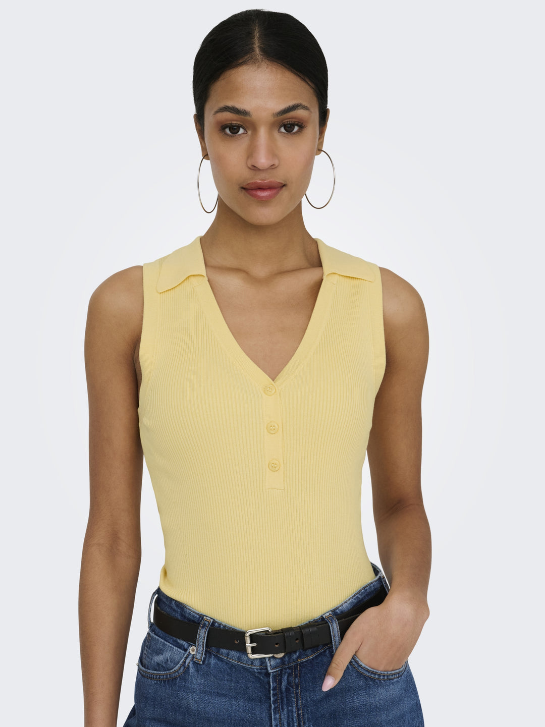 JDYNANNA S/L COLLAR TOP KNT, Double Cream 288015 Bild 7