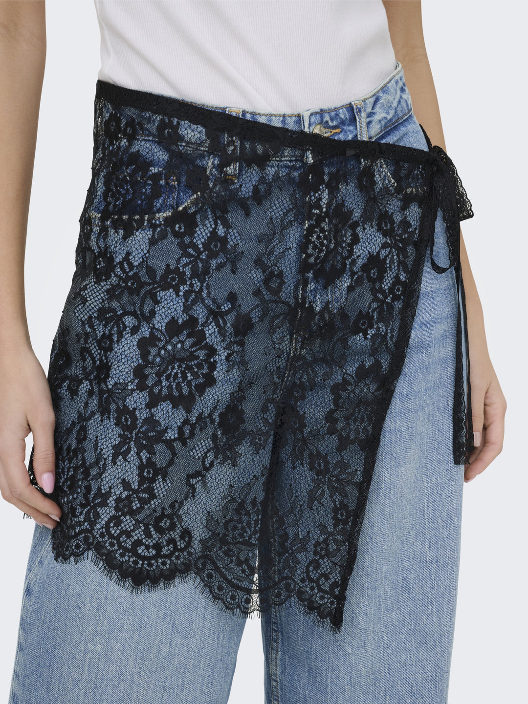 JDYNELA LACE SCARF WVN, Black 177911 Bild 6