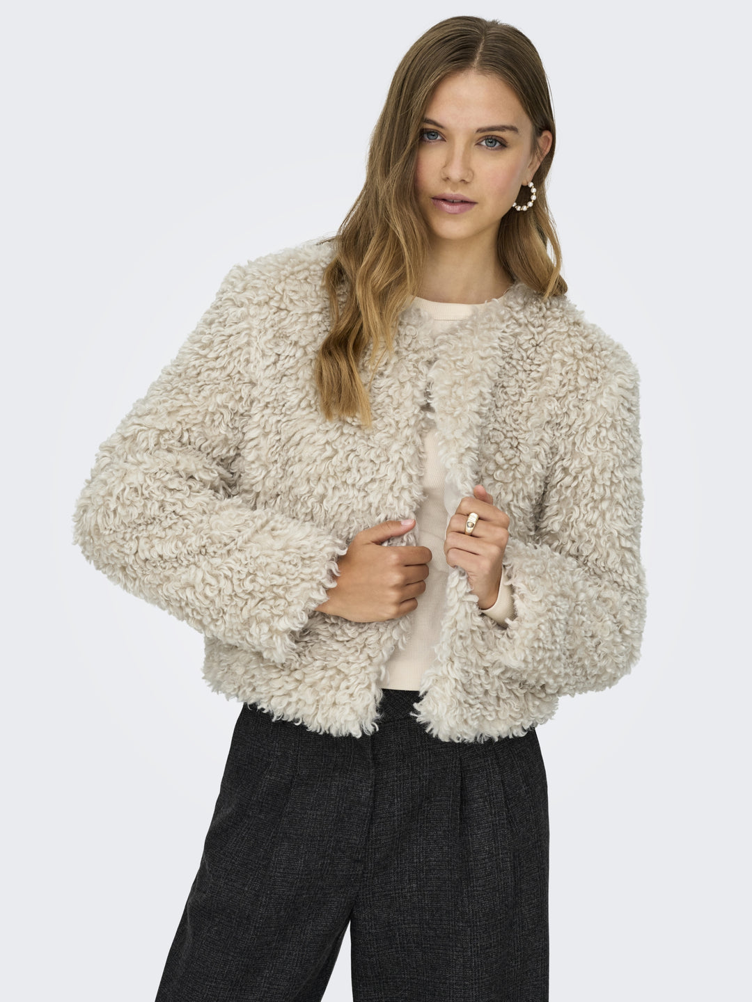 JDYNEO FAUX FUR JACKET OTW SIE, Tofu 212950 Bild 7