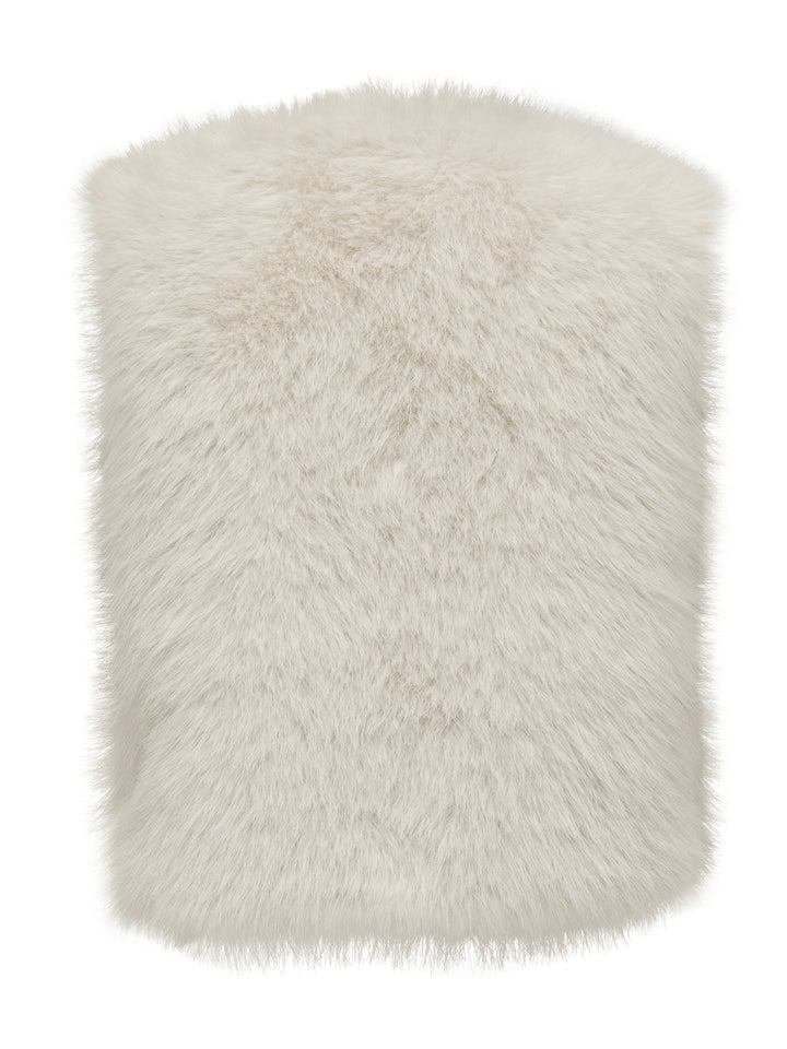 JDYORA FAUX FUR WAISTCOAT OTW SIE, Birch 180083 Bild 2