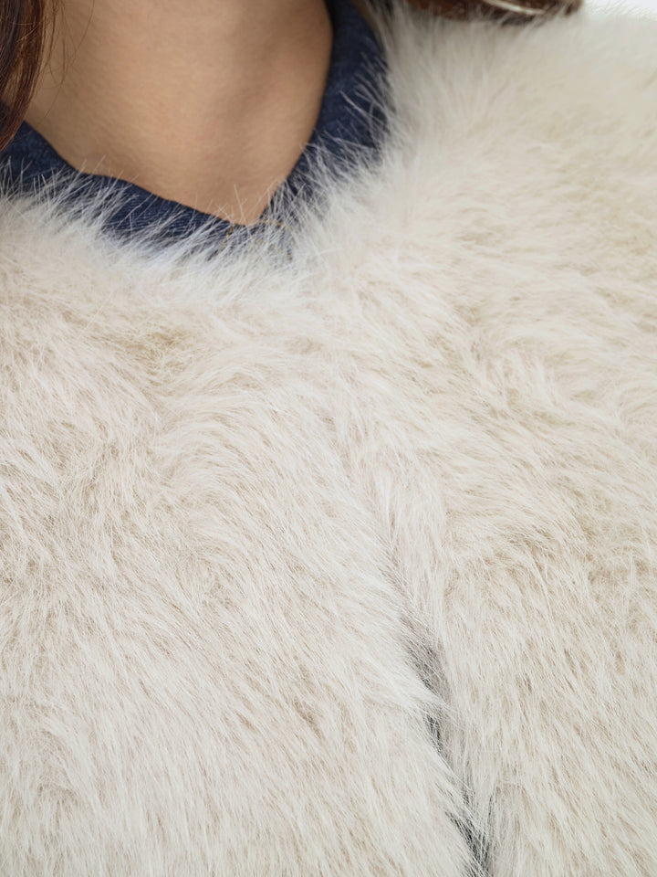 JDYORA FAUX FUR WAISTCOAT OTW SIE, Birch 180083 Bild 5