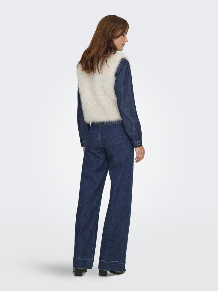 JDYORA FAUX FUR WAISTCOAT OTW SIE, Birch 180083 Bild 6