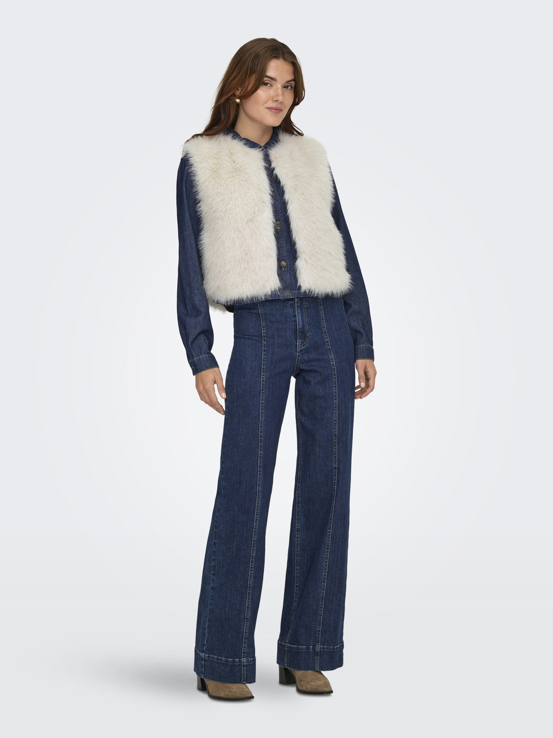 JDYORA FAUX FUR WAISTCOAT OTW SIE, Birch 180083 Bild 7