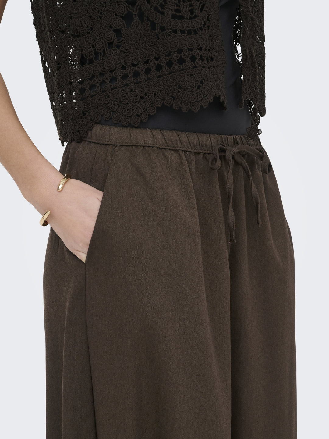 JDYPALOMA MW LOOSE PANT WVN NOOS, Dark Earth 194300 Bild 7