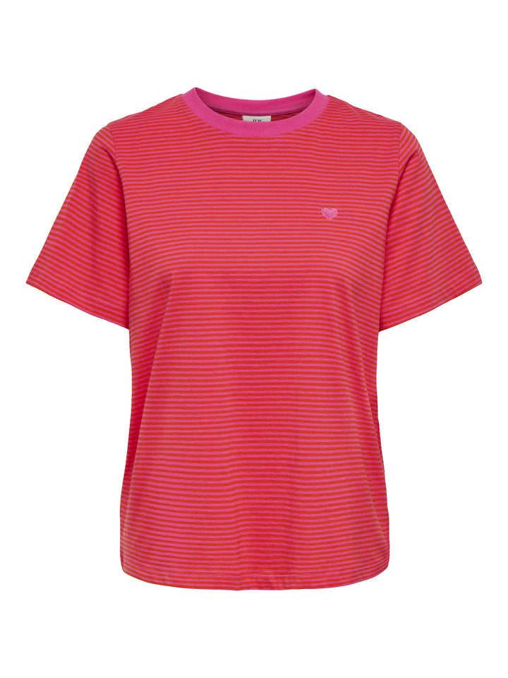 JDYPISA LIFE S/S PRINT TOP JRS NOOS, Fuchsia Purple/ORANGE.COM STRIPES+F 178312062 Bild 1