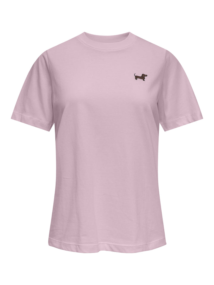 JDYPISA S/S PRINT TOP JRS NOOS, Parfait Pink/DOG 221750053 Bild 1