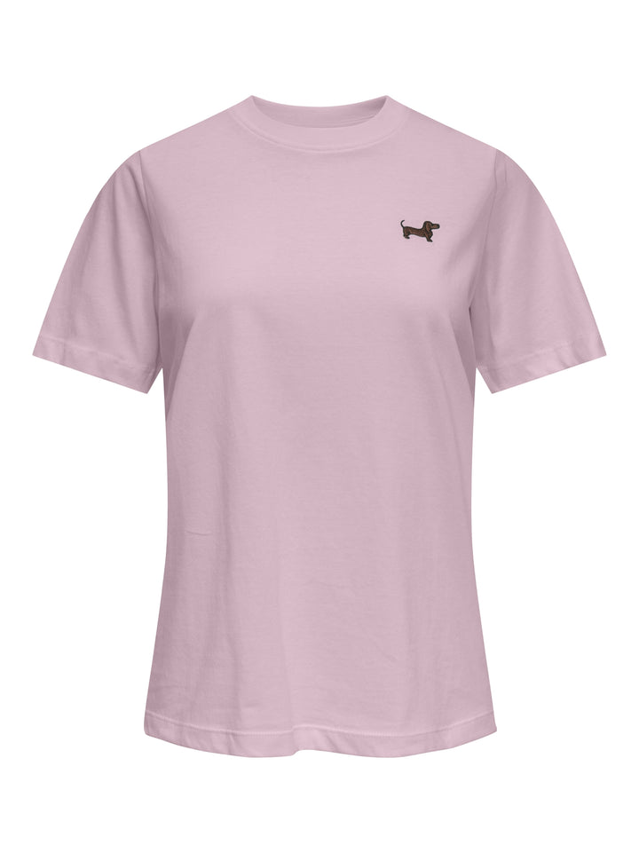 JDYPISA S/S PRINT TOP JRS NOOS, Parfait Pink/DOG 221750053 Bild 1
