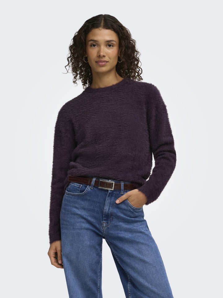 JDYPRIME JAYLA L/S ON PULLOVER KNT, Plum Perfect 177952 Bild 4