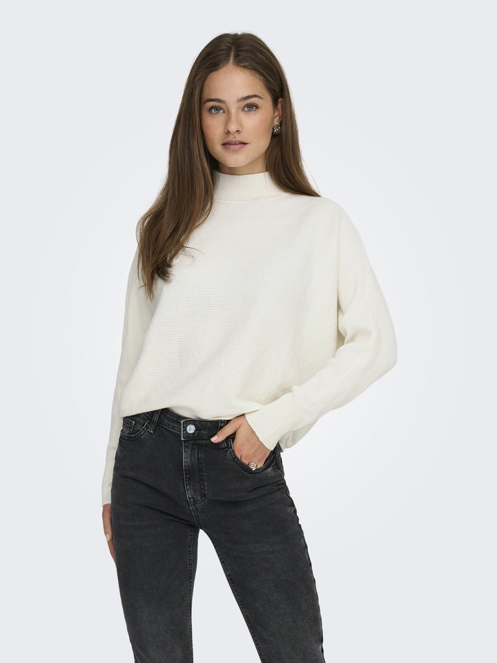 JDYPRIME LIFE L/S HN BAT. PULL. KNT, Cloud Dancer/MELANGE 177922001 Bild 3