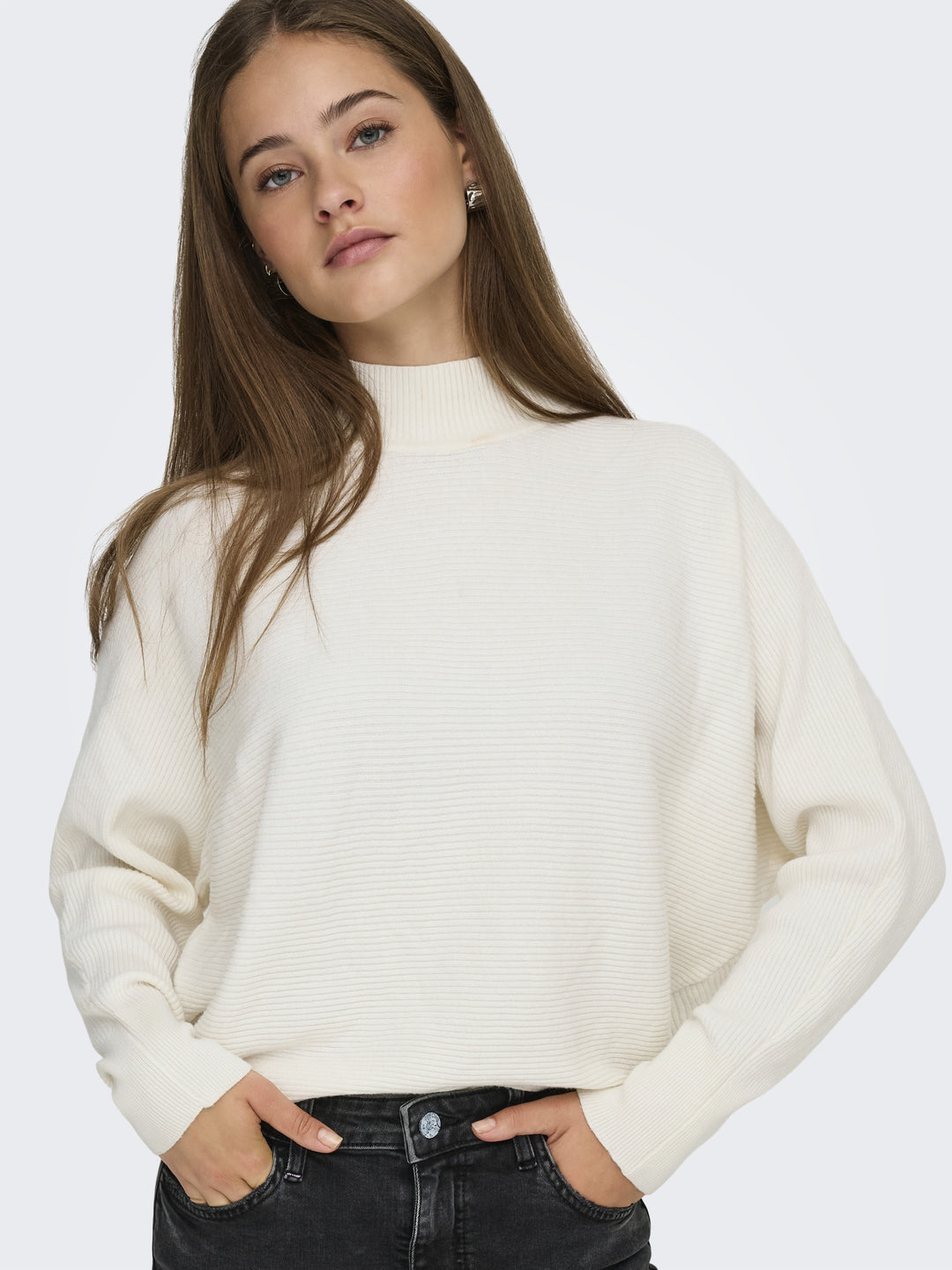 JDYPRIME LIFE L/S HN BAT. PULL. KNT, Cloud Dancer/MELANGE 177922001 Bild 6