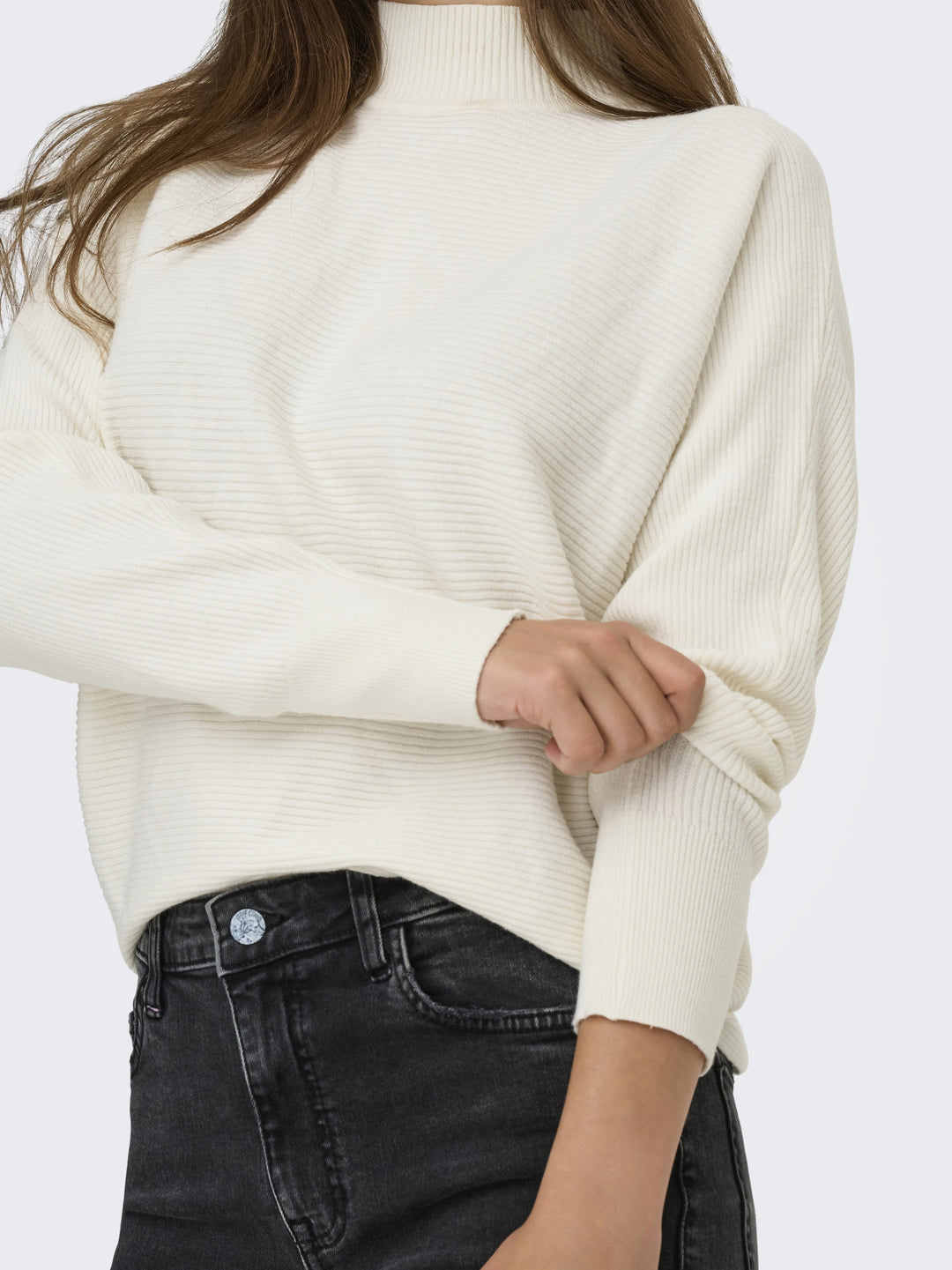 JDYPRIME LIFE L/S HN BAT. PULL. KNT, Cloud Dancer/MELANGE 177922001 Bild 7