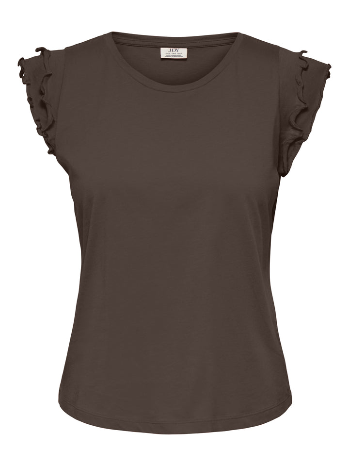 JDYREX S/L FRILL TOP JRS DIA, Chocolate Brown 237395 Bild 1